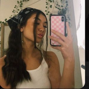 Black Bandana Head Scarf